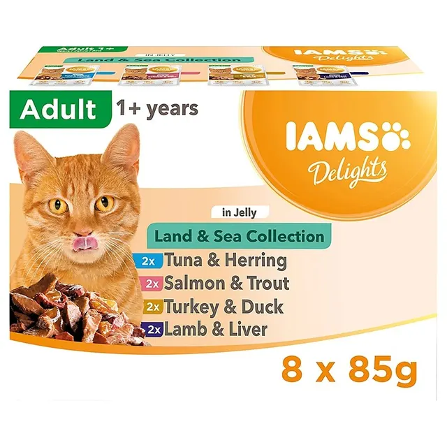 IAMS Delights Land & Sea Collection in Jelly 8x85g
