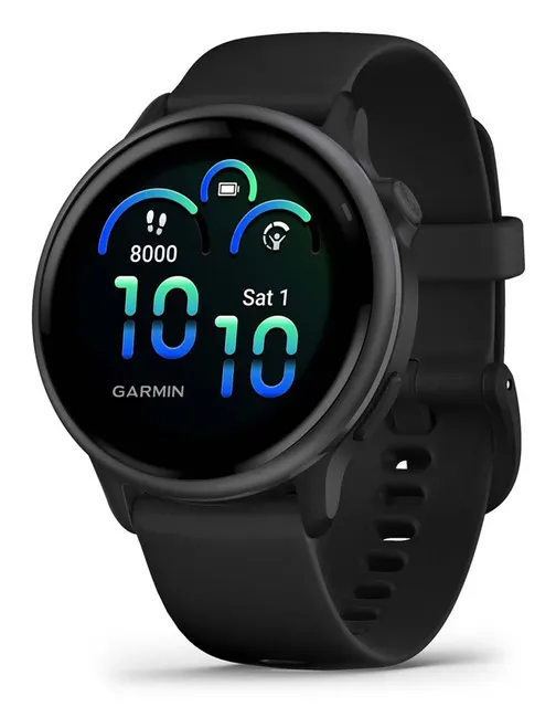 Garmin vívoactive 6 3 05 cm (1.2 ) AMOLED 42 mm Cyfrowy 390 x 390 px Ekran dotykowy Czarny Wi-Fi GPS