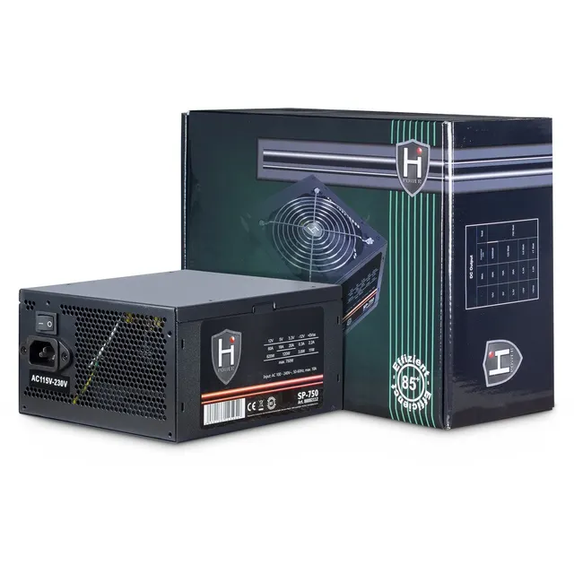 Zasilacz Inter-Tech HIPOWER SP-750 - 750 W - 100 - 240 V - 50 - 60 Hz - 10 A - Aktywny - 120 W
