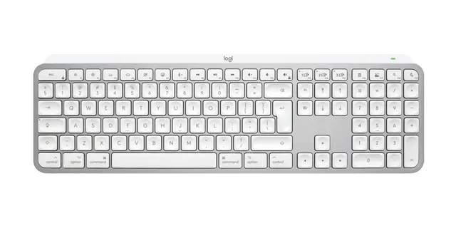 Logitech Master MX Keys S for Mac klawiatura Biuro RF Wireless + Bluetooth QWERTY Amerykański międzynarodowy Aluminium Biały