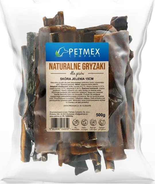 PETMEX Gryzak naturalny skóra z jelenia 500g