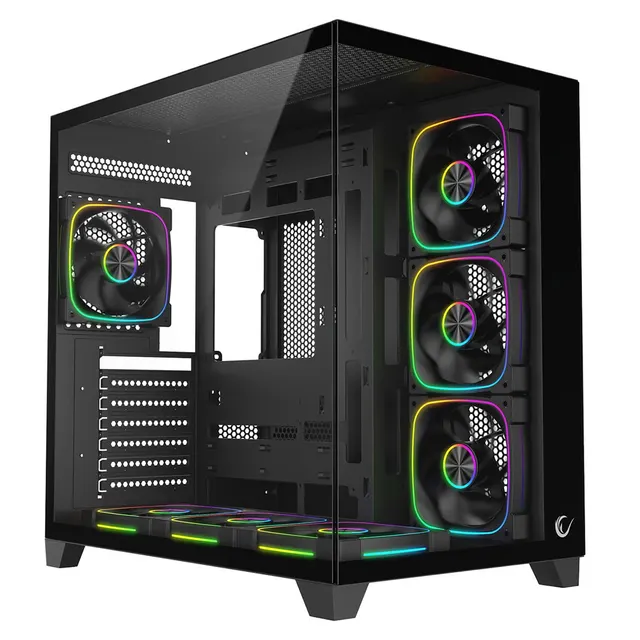 RAMPAGE OBUDOWA PC ZE SZKŁEM HARTOWANYM SEALITE 7X WENTYLATOR ARGB PWM BLACK