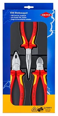 Knipex Szczypce Izolowane Dla Elektryka Tnące Uniwersalne Półokrągłe 3 szt.