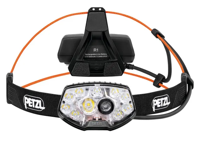 Latarka czołowa LED Petzl NAO RL Czarny Pomarańczowy