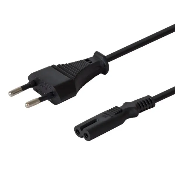 Kabel SAVIO CL-97 (2-Pin F - Euro M; 1 2m; kolor czarny)