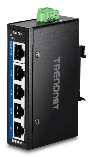 Trendnet TI-GLC50 przełącznik sieciowy Nie zarządzany Gigabit Ethernet (10/100/1000) Czarny