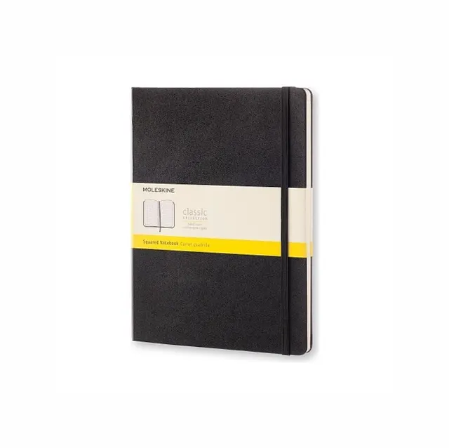 MOLESKINE Notes Classic XL (19x25cm) w kratkę twarda oprawa 192 strony czarny