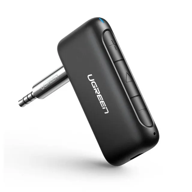 Ugreen Odbiornik dźwięku adapter audio Bluetooth 5.0 - 3 5 mm mini jack do samochodu (czarny)