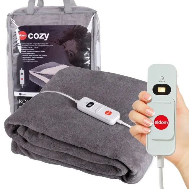 ELDOM KOC ELEKTRYCZNY KT200 KOZY 120W PILOT PRZEWODOWY TRZY POZIOMY PRACY REGULACJA TEMP. SZYBKIE NAGRZEWANIE