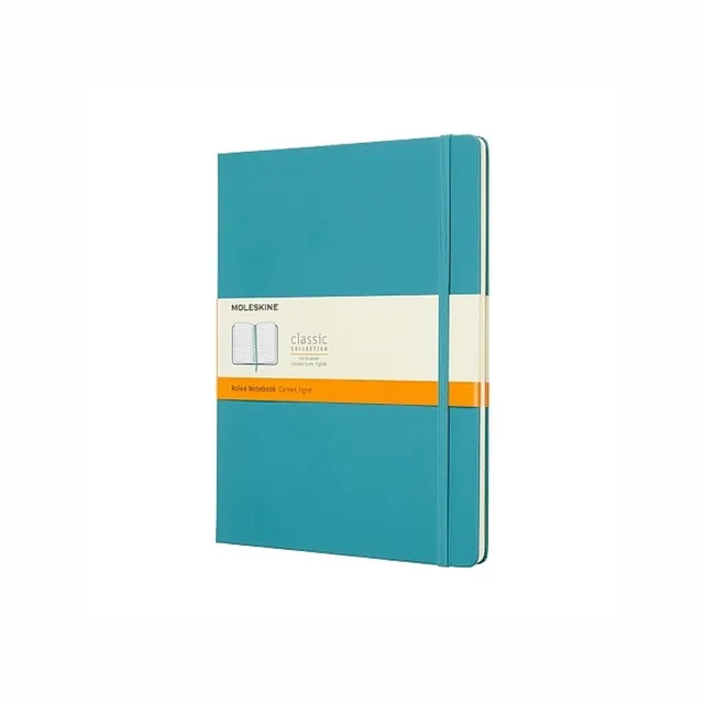 MOLESKINE Notes Classic XL (19x25 cm) w linie twarda oprawa reef blue 192 strony niebieski