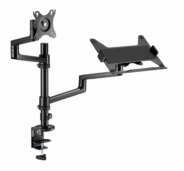 GEMBIRD BIURKOWE REGULOWANE RAMIĘ/UCHWYT NA MONITOR + PODSTAWKA NA NOTEBOOKA 17-32 VESA 100X100MM DO 8 KG
