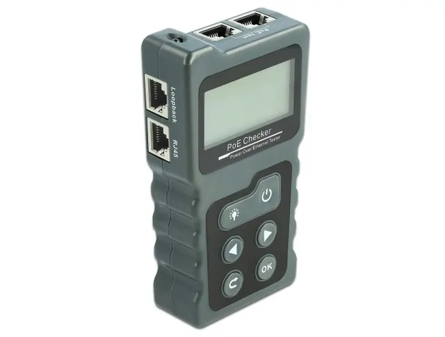 Tester kabli DeLOCK 63110 LCD RJ45/PoE/DC