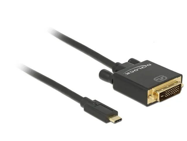 DeLOCK 2m USB-C/DVI 24+1 zewnętrzna karta graficzna usb 3840 x 2160 px Czarny