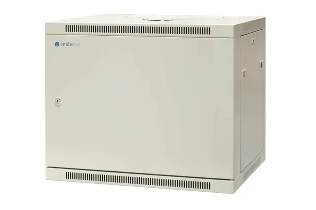 EmiterNet Szafa wisząca niedzielona 19'' 9U drzwi całe z blachy 600×450×500mm szer./gł./wys.