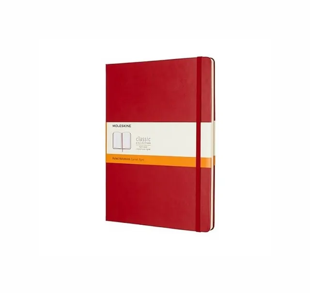 MOLESKINE Notes Classic XL (19x25 cm) w linie twarda oprawa 192 strony czerwony