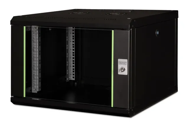Digitus Szafa sieciowa wisząca Unique 19 7U rack 600x600 drzwi szyba czarny niedzielona złożona 100kg
