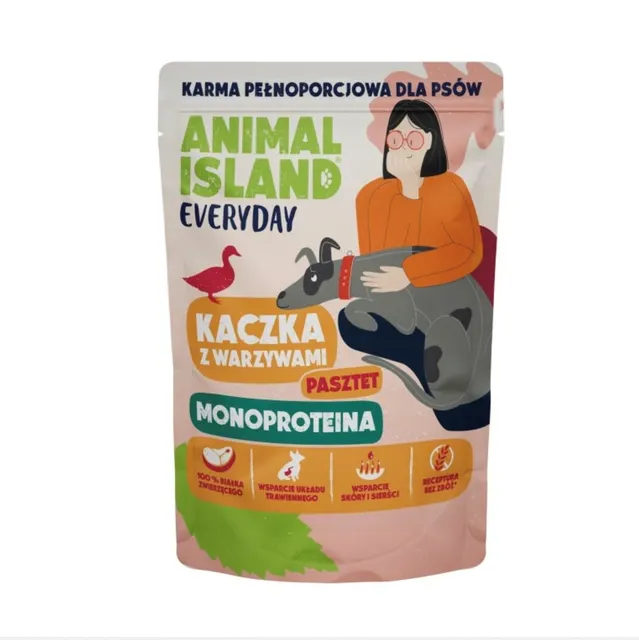 ANIMAL ISLAND Monoproteinowa kaczka dla psa 300g
