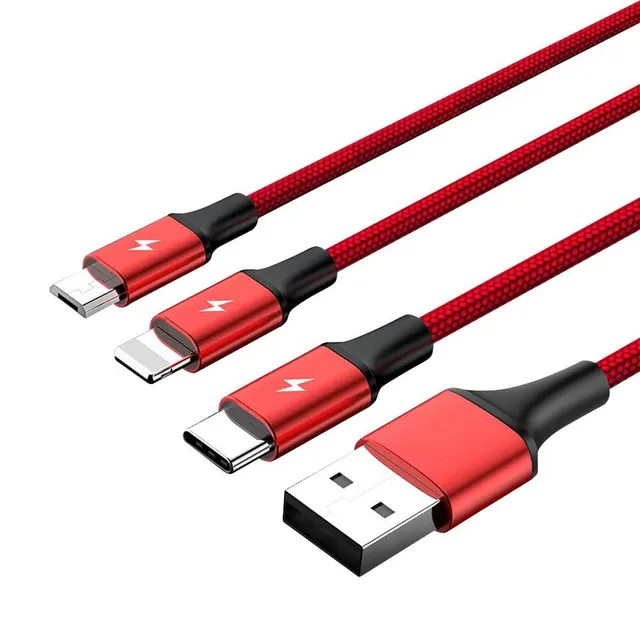 UNITEK PRZEWÓD USB 3IN1CHARGING (C LIGHTNING MUSB) (C4049RD)