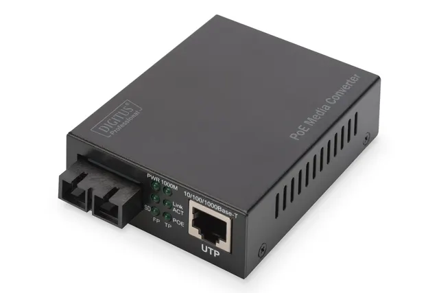 Konwerter mediów Gigabit PoE RJ45 / SC MM PSE