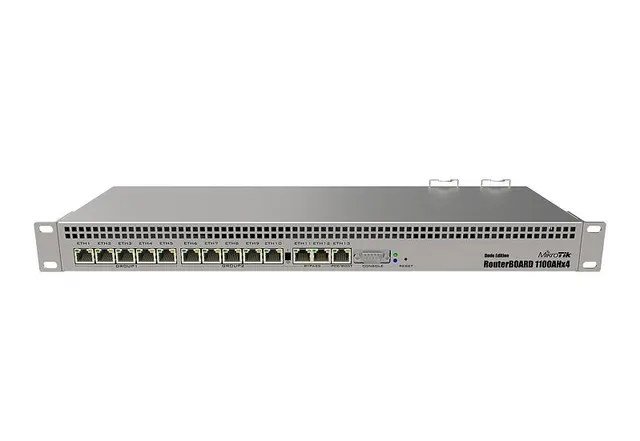 Router Mikrotik RB1100AHx4 Dude Edition (RB1100Dx4) Total Ethernet Ports:13; Architecture:ARM 32bit; CPU core:4