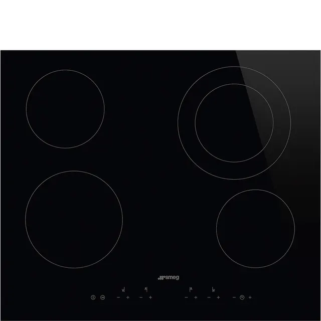 Smeg Universal SE364ETD płyta kuchenna Czarny Wbudowany 60 cm Ceramiczna 4 stref(y)
