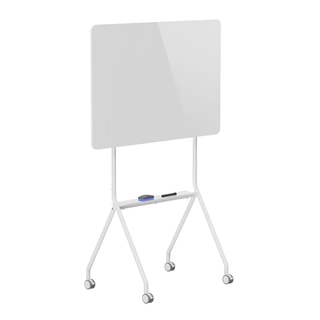 ERGO OFFICE MOBILNA TABLICA SUCHOŚCIERALNA ORIENTACJA POZIOMA BIAŁA JEDNOSTRONNA Z PÓŁKĄ WYMIARY TABLICY 1190X790MM ER-3