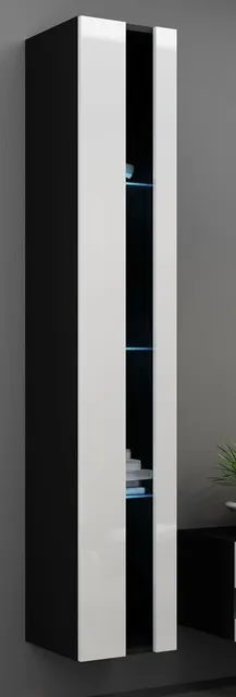 Regał VIGO NEW 180/40/30 czarny/biały połysk