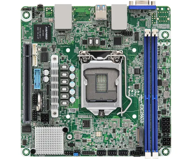 Płyta główna ASRock E3C256D2I 1x LGA1200 Intel Xeon E-23XX C256 (2xDIMM SATA 1xM.2 2x1GbE IPMI)