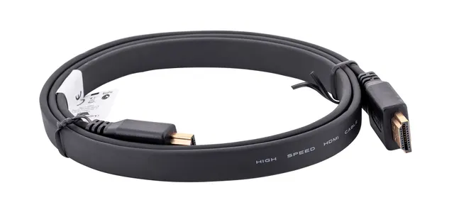 Kabel Lanberg CA-HDMI-21CU-0010-BK (HDMI M - HDMI M; 1m; kolor czarny)
