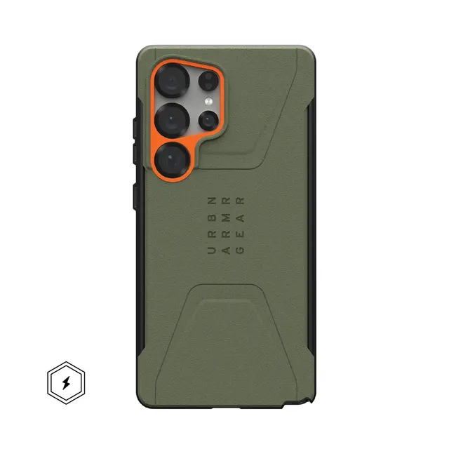 Etui Urban Armor Gear Civilian 17 3cm (6.8 ) (Samsung Galaxy S25 Ultra) Oliwkowy Pomarańczowy