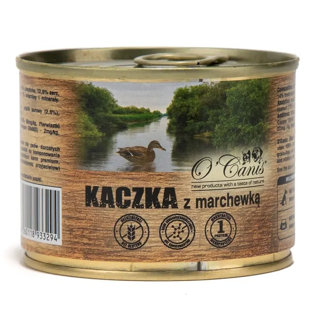O'Canis konserwa Kaczka z marchwią dla psa 200g