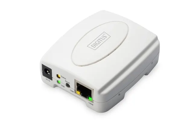 Digitus Serwer drukarki Fast Ethernet USB 2.0