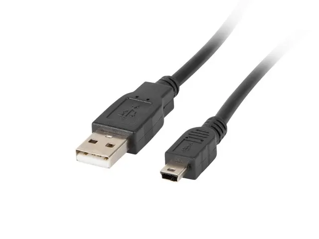 Kabel Lanberg CA-USBK-10CC-0018-BK (USB 2.0 M - Mini USB M; 1 8m; kolor czarny)