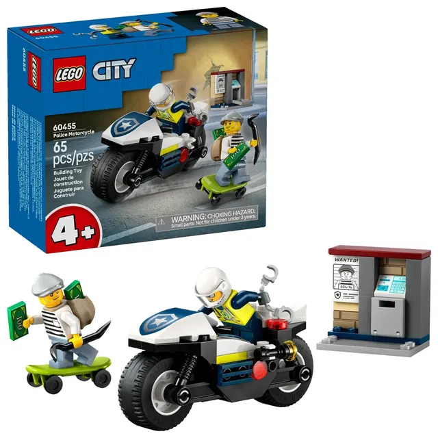LEGO City 60455 - Pościg na motocyklu policyjnym