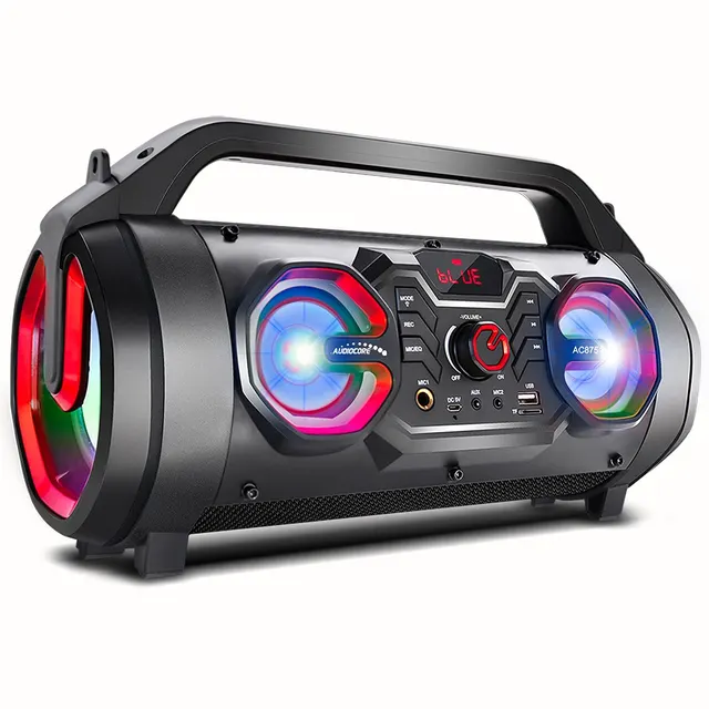Głośnik przenośny bazooka Audiocore bluetooth 5.0 radio FM karta micro SDIPX4 2000mAh AC875