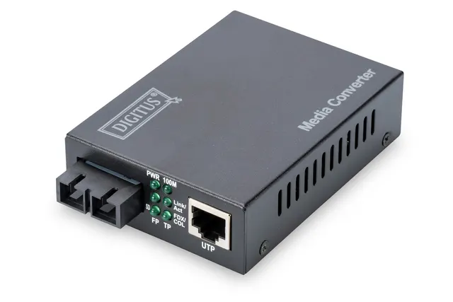Digitus Media konwerter RJ45 10/100Base-TX na SC duplex 100Base-FX Tx/Rx 1310nm 20 km