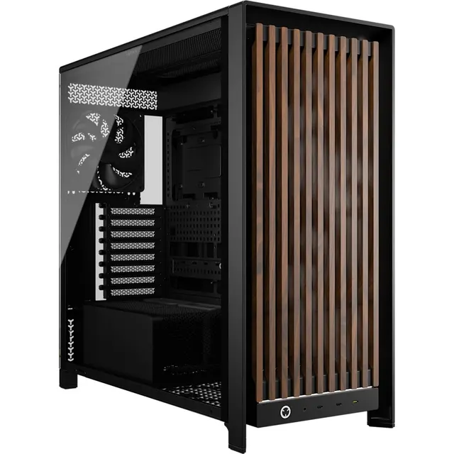Corsair FRAME 5000D WOOD RS Midi Tower Czarny Orzech włoski