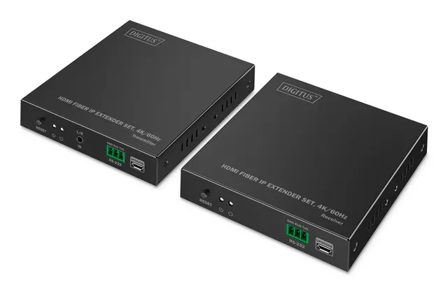 Przedłużacz światłowodowy HDMI 4K/60Hz przez IP 1G lub do 40km/300m HDMI Loop-Out sterowanie IR - zestaw