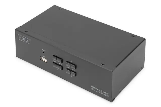 Digitus Przełącznik KVM 4-portowy obsługa dwóch monitorów 4K HDMI®