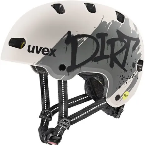 Kask rowerowy dziecięcy UVEX Kid 4 Style MIPS Dirt Warm Grey 55–58 cm