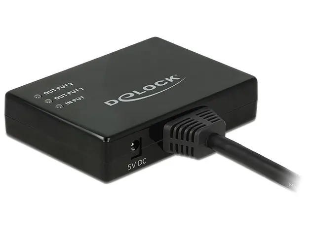 DeLOCK 87700 rozgałęziacz telewizyjny HDMI 2x HDMI