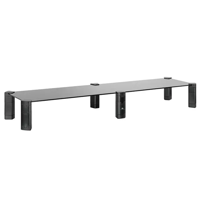 Podstawka na dwa monitory - podwójna Maclean max. 20kg hartowane szkło (1029x285x127mm) MC-936