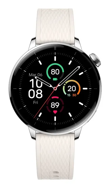 OnePlus Watch 3 43mm 3 35 cm (1.32 ) AMOLED Cyfrowy 466 x 466 px Ekran dotykowy Srebrny Tytan Wi-Fi GPS