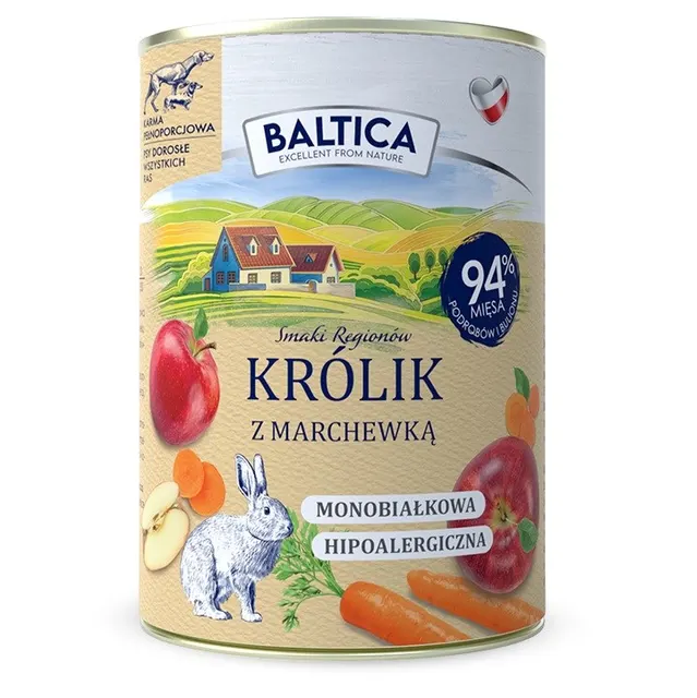 BALTICA SMAKI REGIONÓW Królik z marchewką 400g