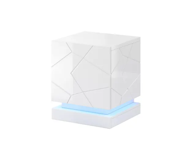Szafka nocna QIU 2szt. 46x41 5xH53 biały połysk/biały połysk