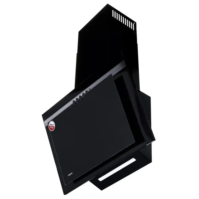 Okap kominowy AKPO WK-4 NERO LINE 2.0 60 cm, 300 m3/h, LED liniowy, siłownik, czarny