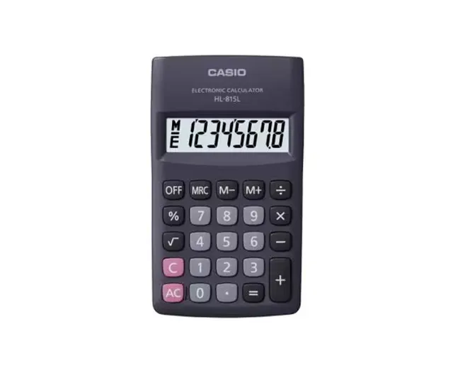CASIO Kalkulator kieszonkowy HL-815L-BK BOX 8-cyfrowy 69 5x118mm czarny
