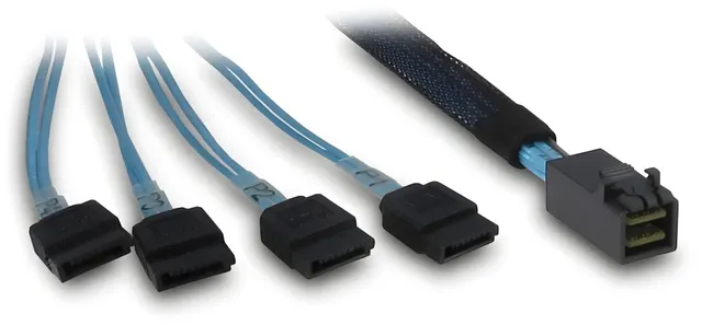 Inter-Tech SFF-8643 - 4x SATA/SAS 0 7 m 12 Gbit/s Niebieski