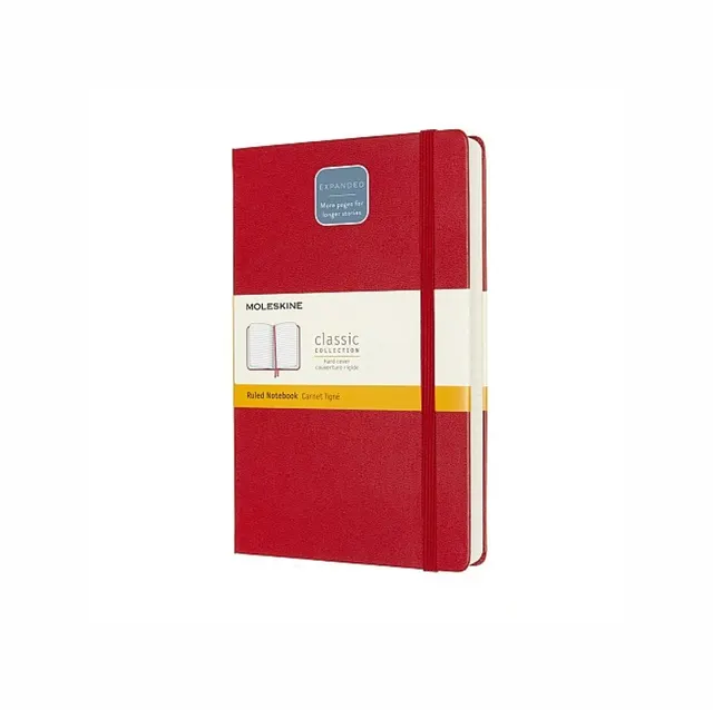MOLESKINE Notes Classic L (13x21 cm) w linie twarda oprawa scarlet red 400 stron czerwony