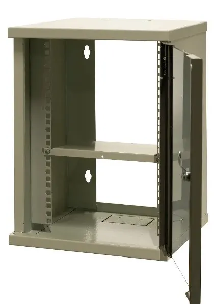 EmiterNet Szafa wisząca niedzielona 10'' 9U drzwi blacha/szkło 325×330x445mm (szer./gł./wys.)